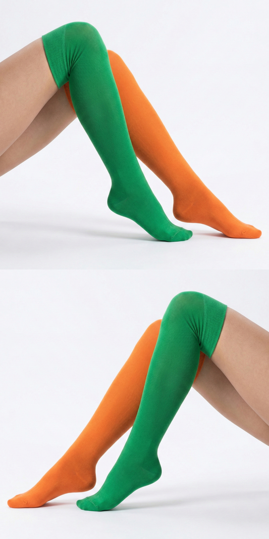 Overknees 2 Colors Bio Baumwolle