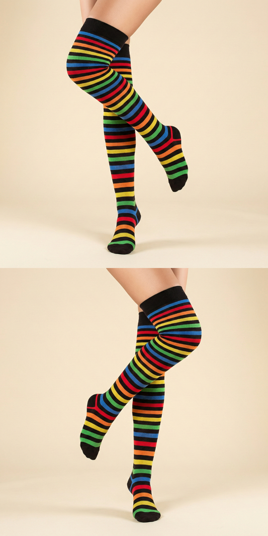 Overknees Multicolor Bio Baumwolle