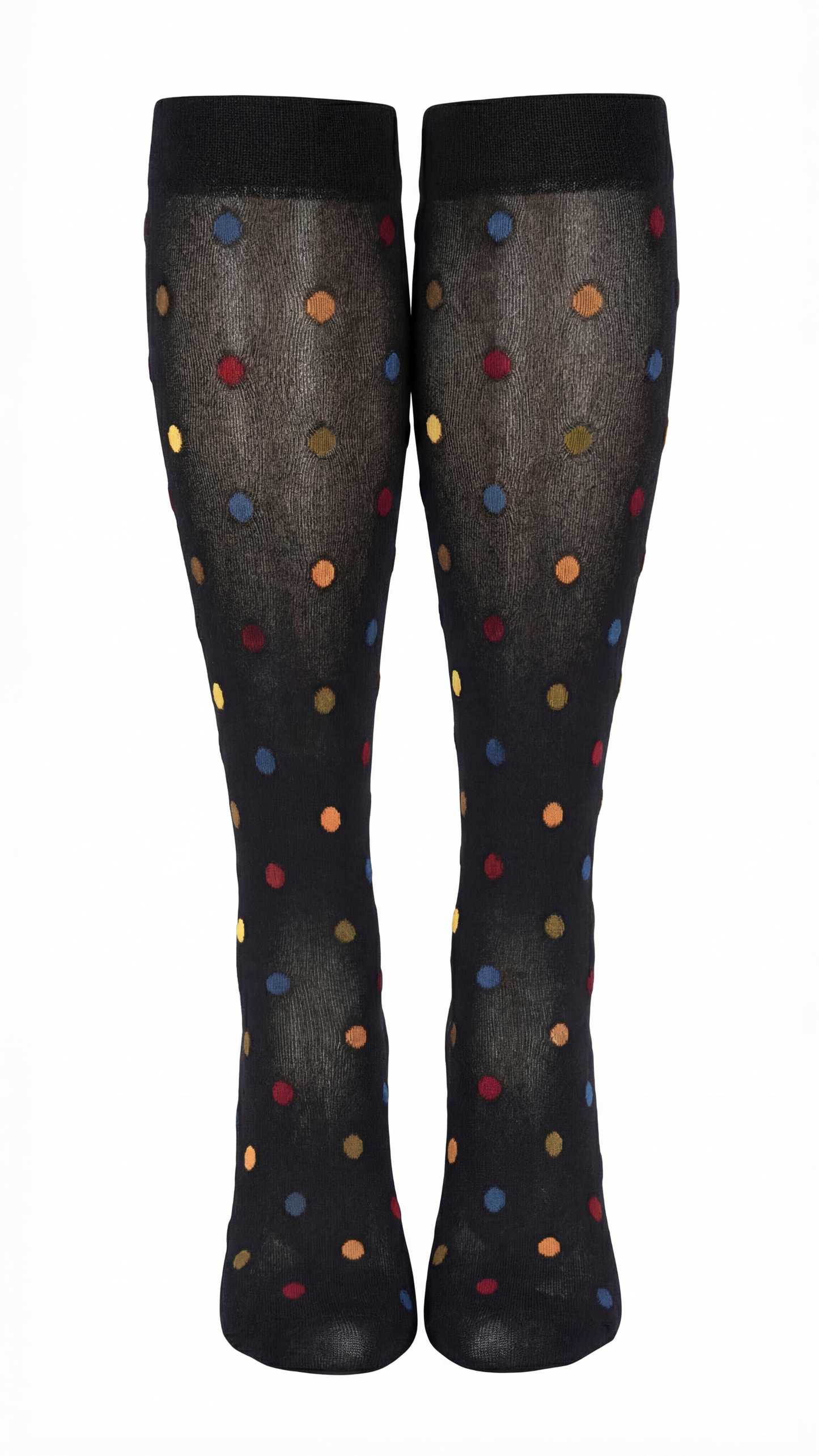 Damen Feinstrumpf bunte Punkte