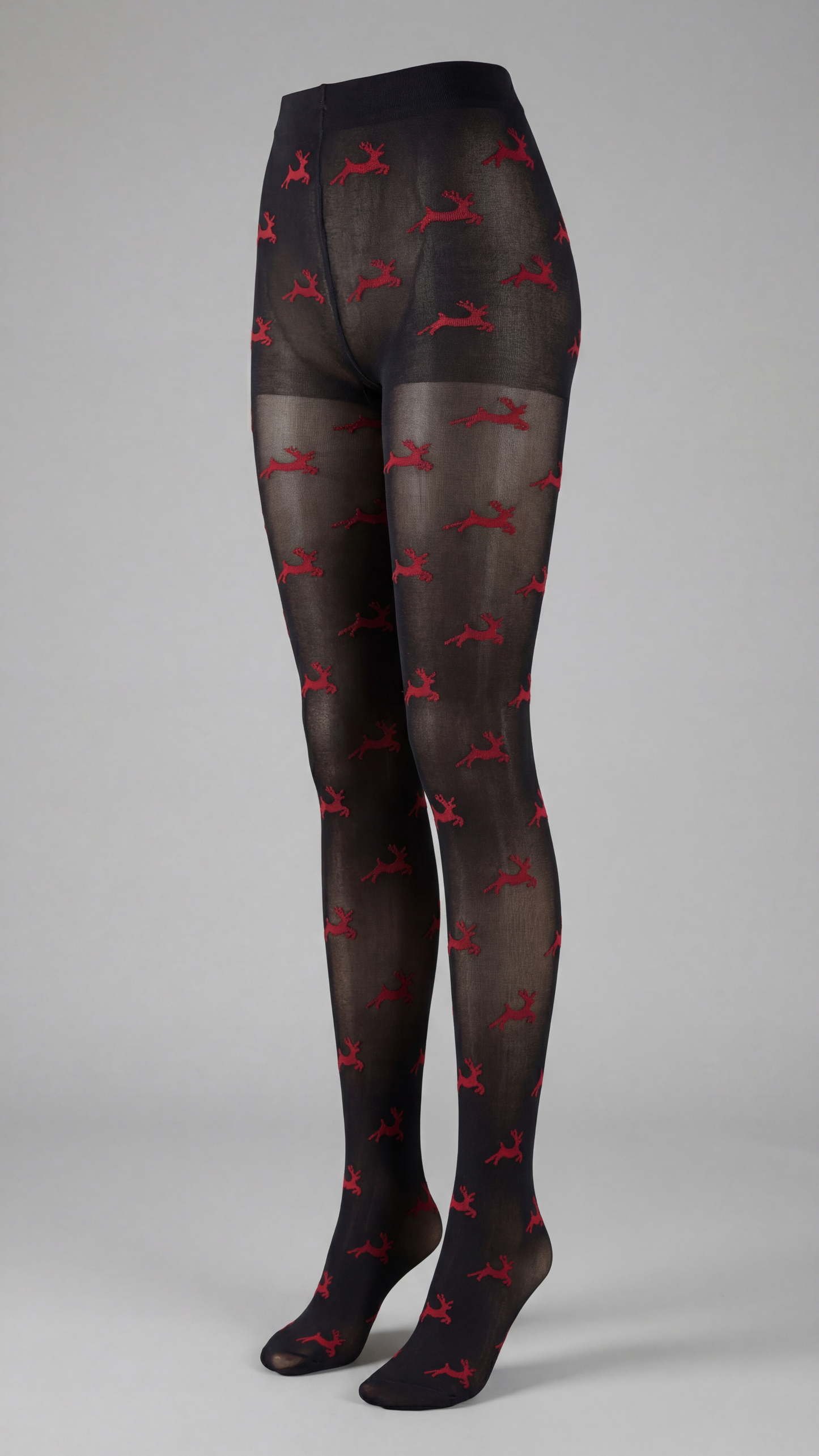 Damen Feinstrumpfhose Hirsch Sprung Motiv 2 Farben