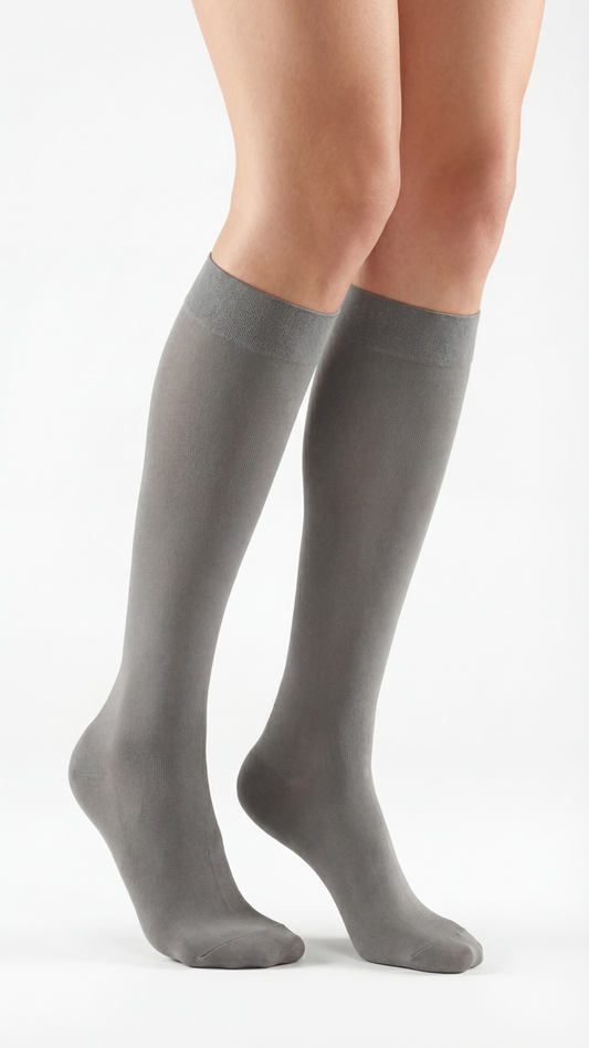 Damen Basic Fein-Kniestrümpfe 2er Pack
