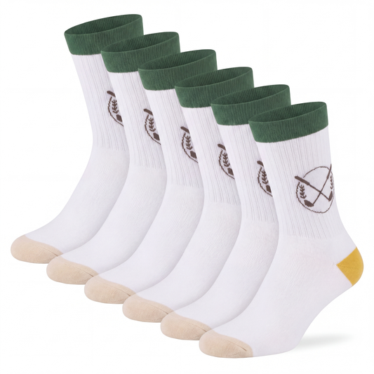 Golf Sportsocke Bio-Baumwolle weiß