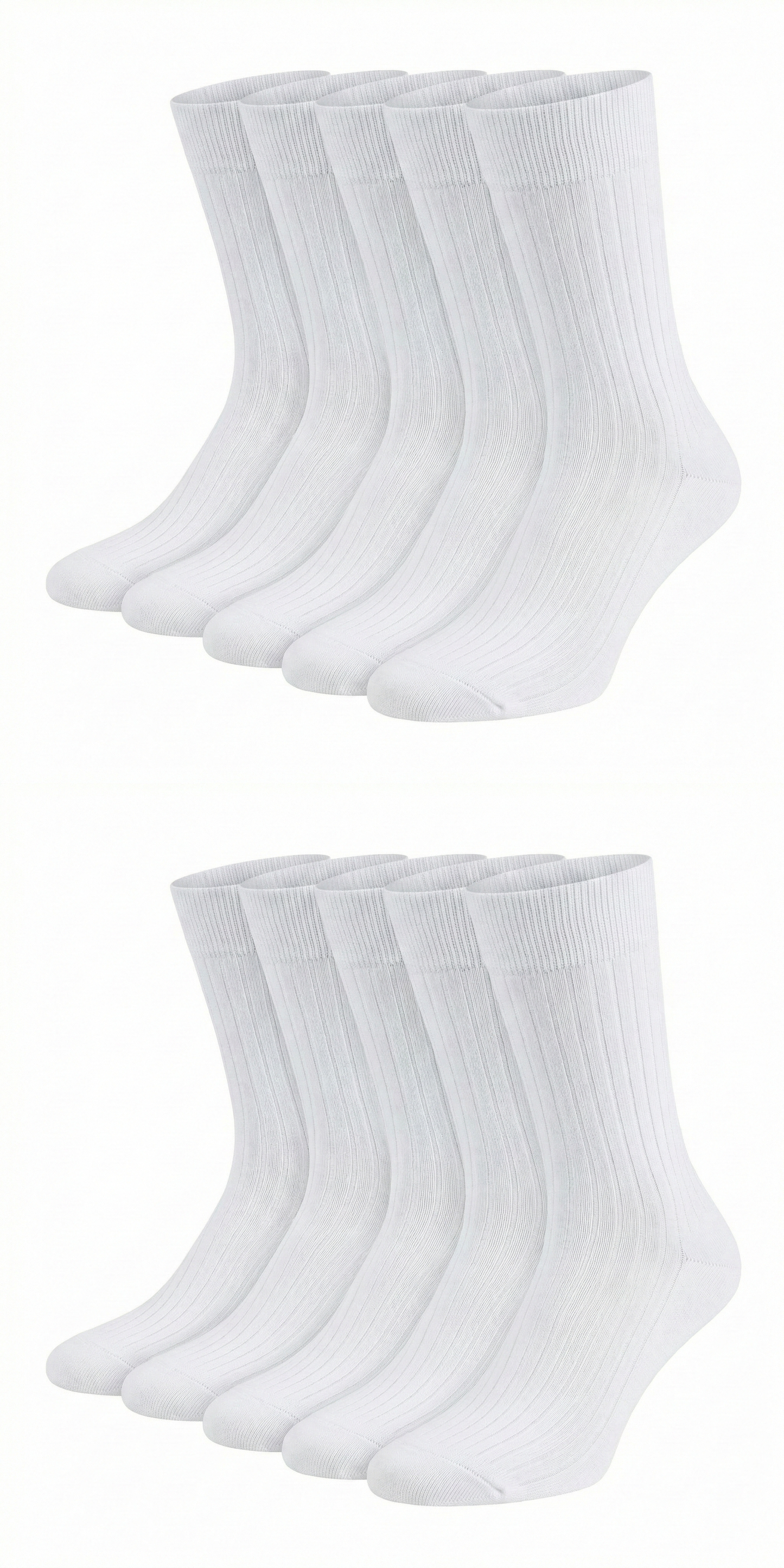 OP-Socken mit Rippe aus Bio Baumwolle Weiss