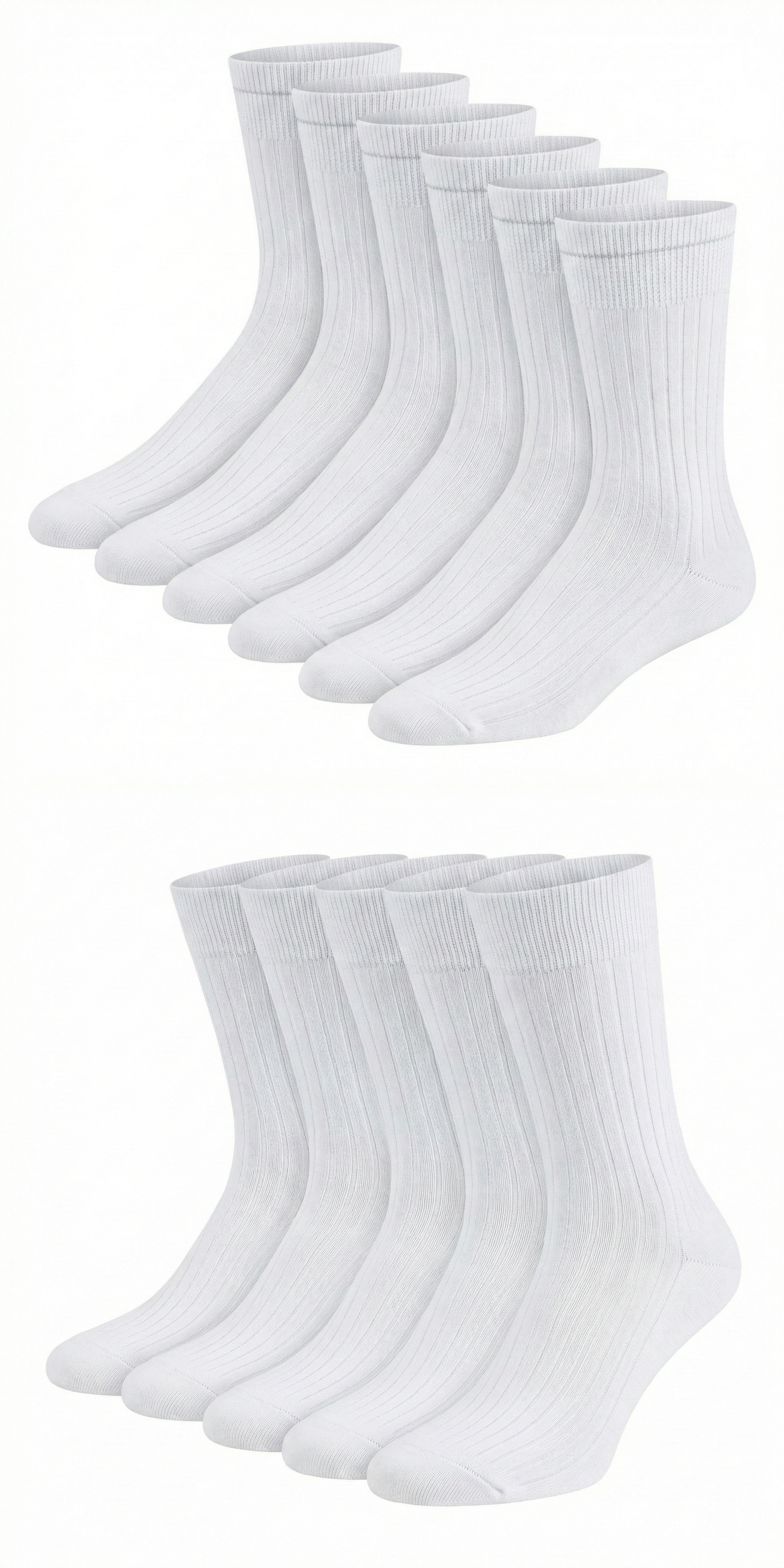OP-Socken mit Rippe aus Bio Baumwolle Weiss