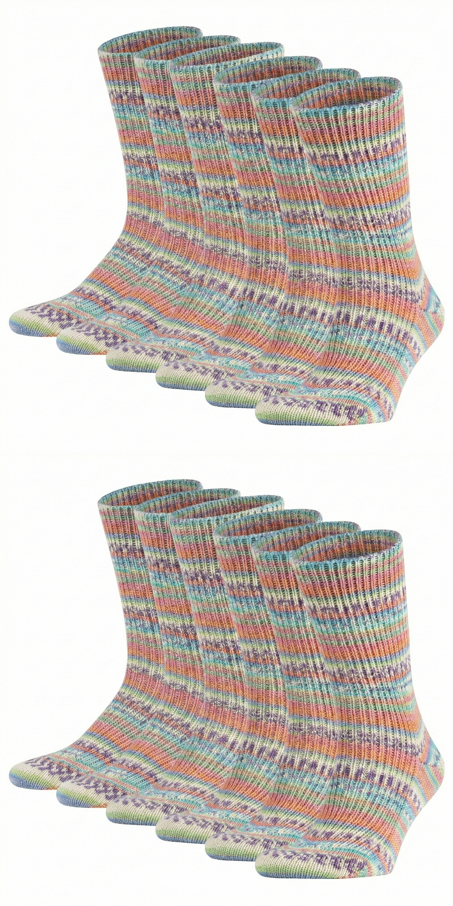 Bunte Handstrick Komfort-Socken