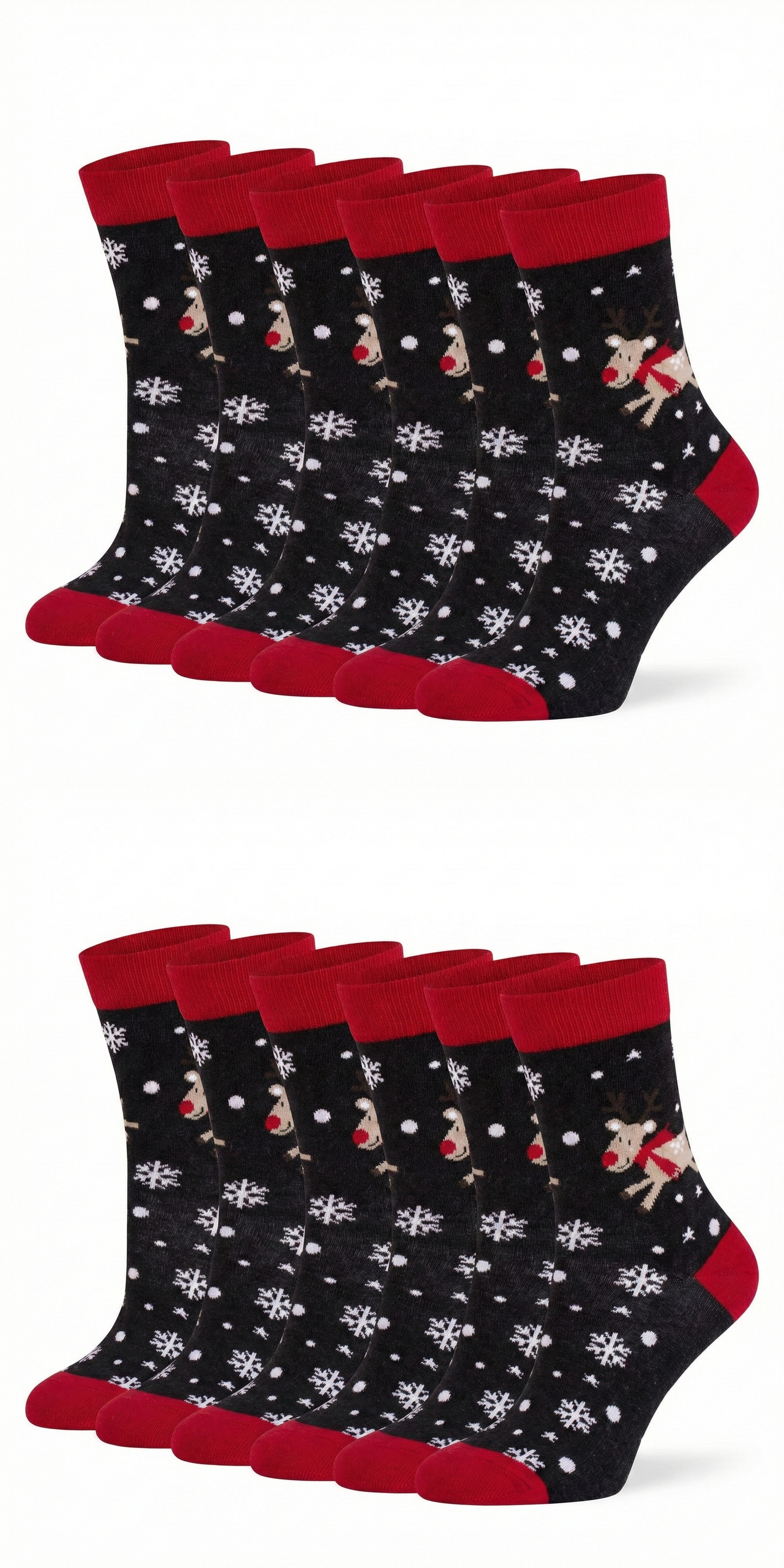 Ugly Christmas Socken "Rentier Snowflake" Bio Baumwolle