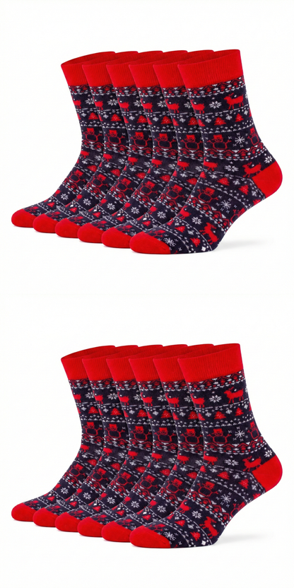 Ugly Christmas Socken "Schneemann & Rentier" Bio Baumwolle