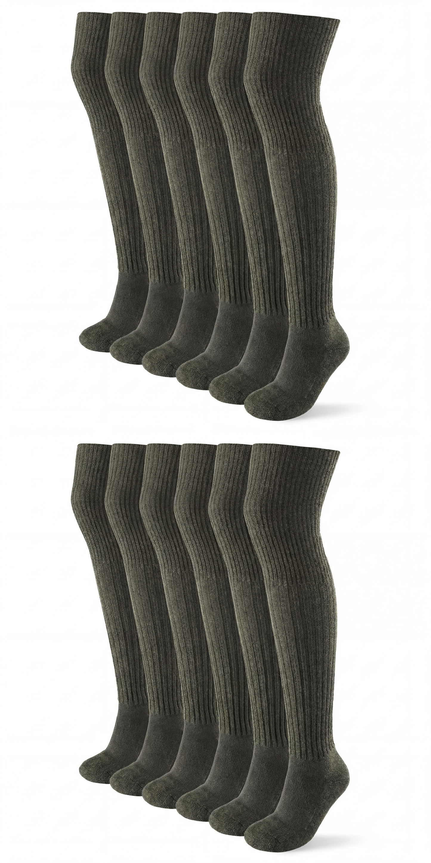 Merino Überkniestrümpfe Plüschsohle