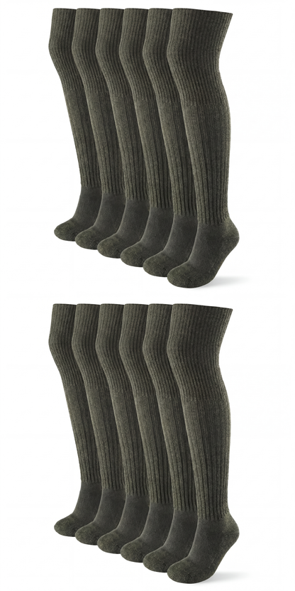 Merino Überkniestrümpfe Plüschsohle