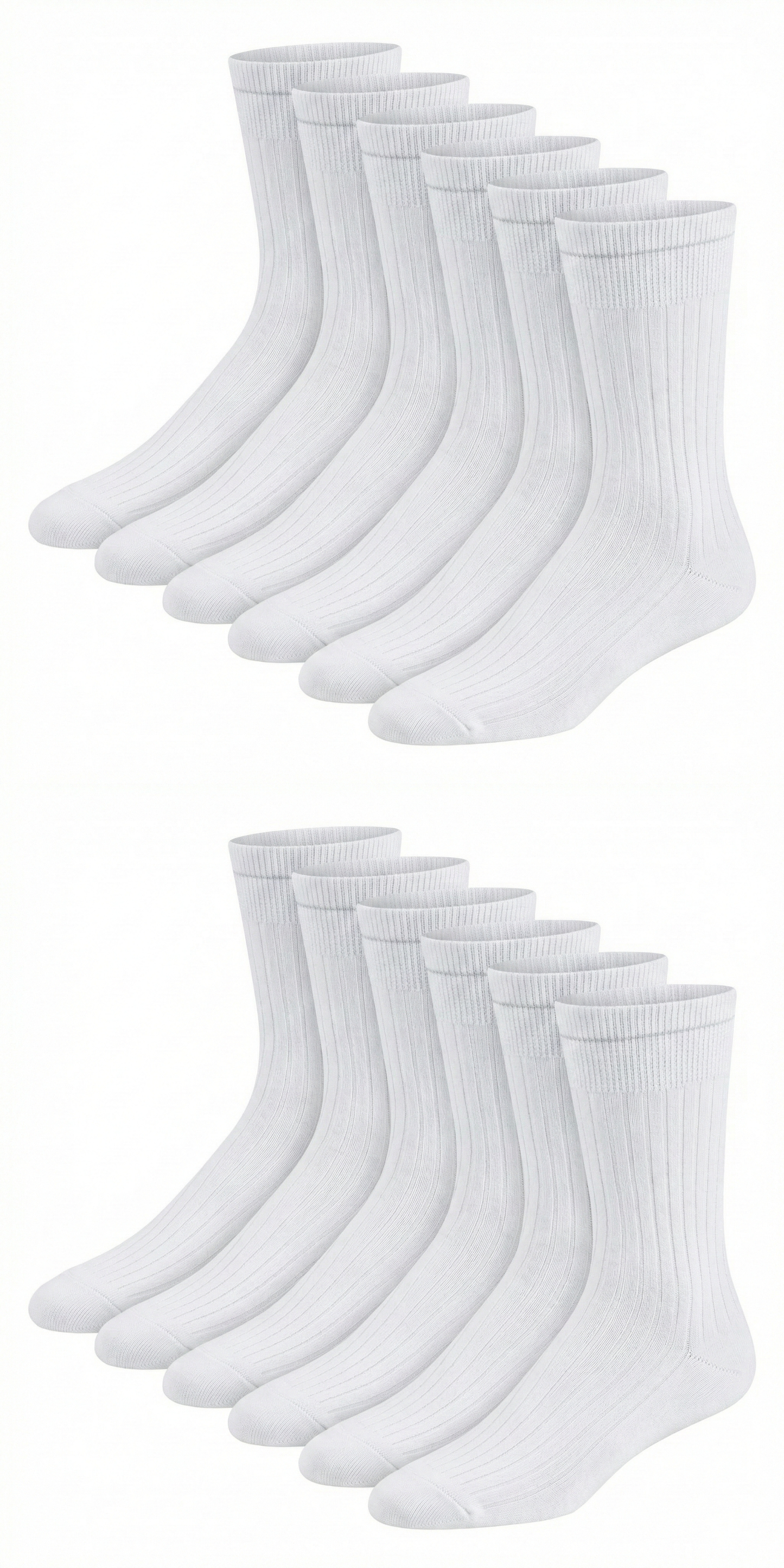 OP-Socken mit Rippe aus Bio Baumwolle Weiss