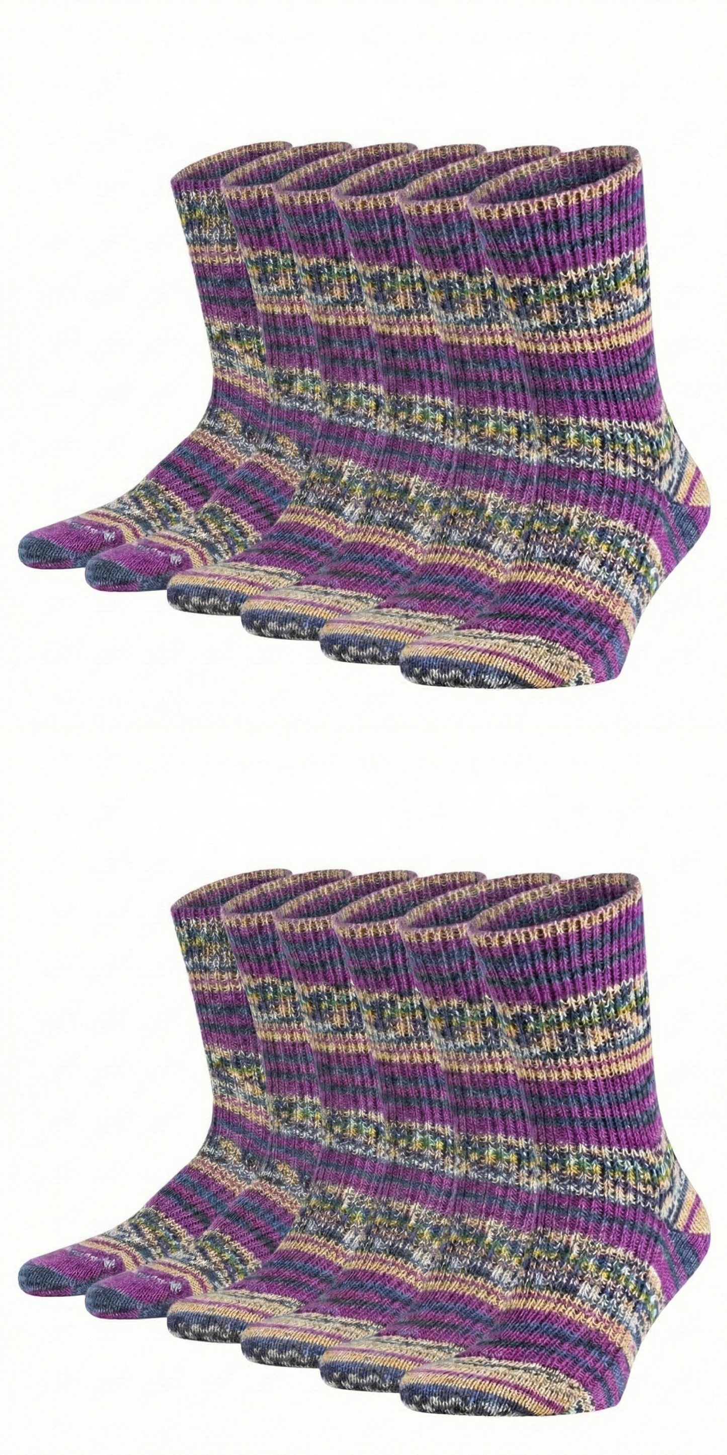 Bunte Handstrick Komfort-Socken