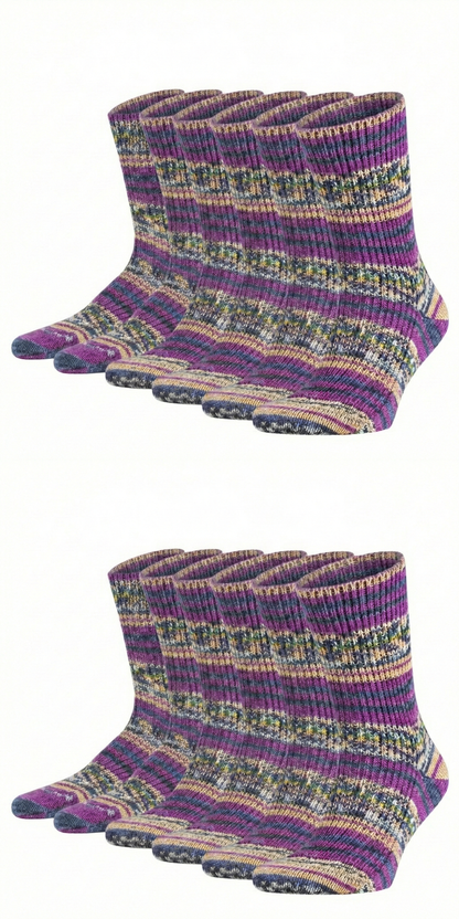 Bunte Handstrick Komfort-Socken