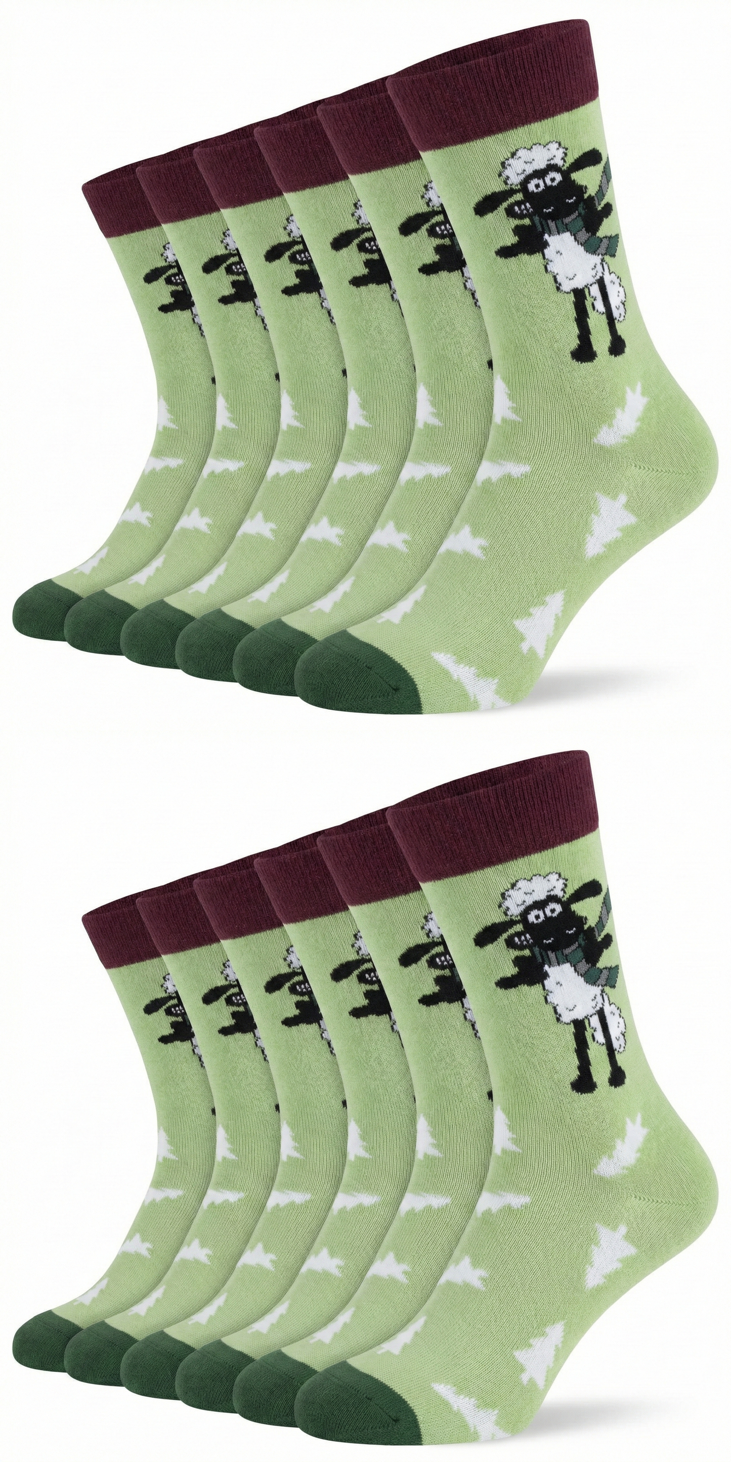 Kids - Shaun das Schaf Socken Tannenbaum Bio Baumwolle