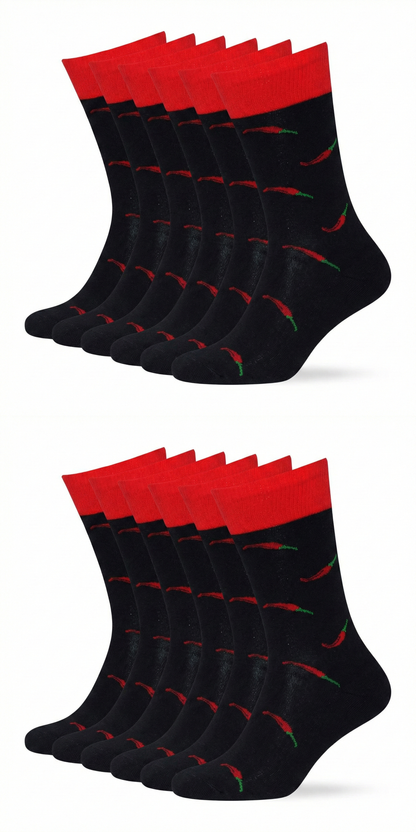Motivsocken Chili Bio Baumwolle