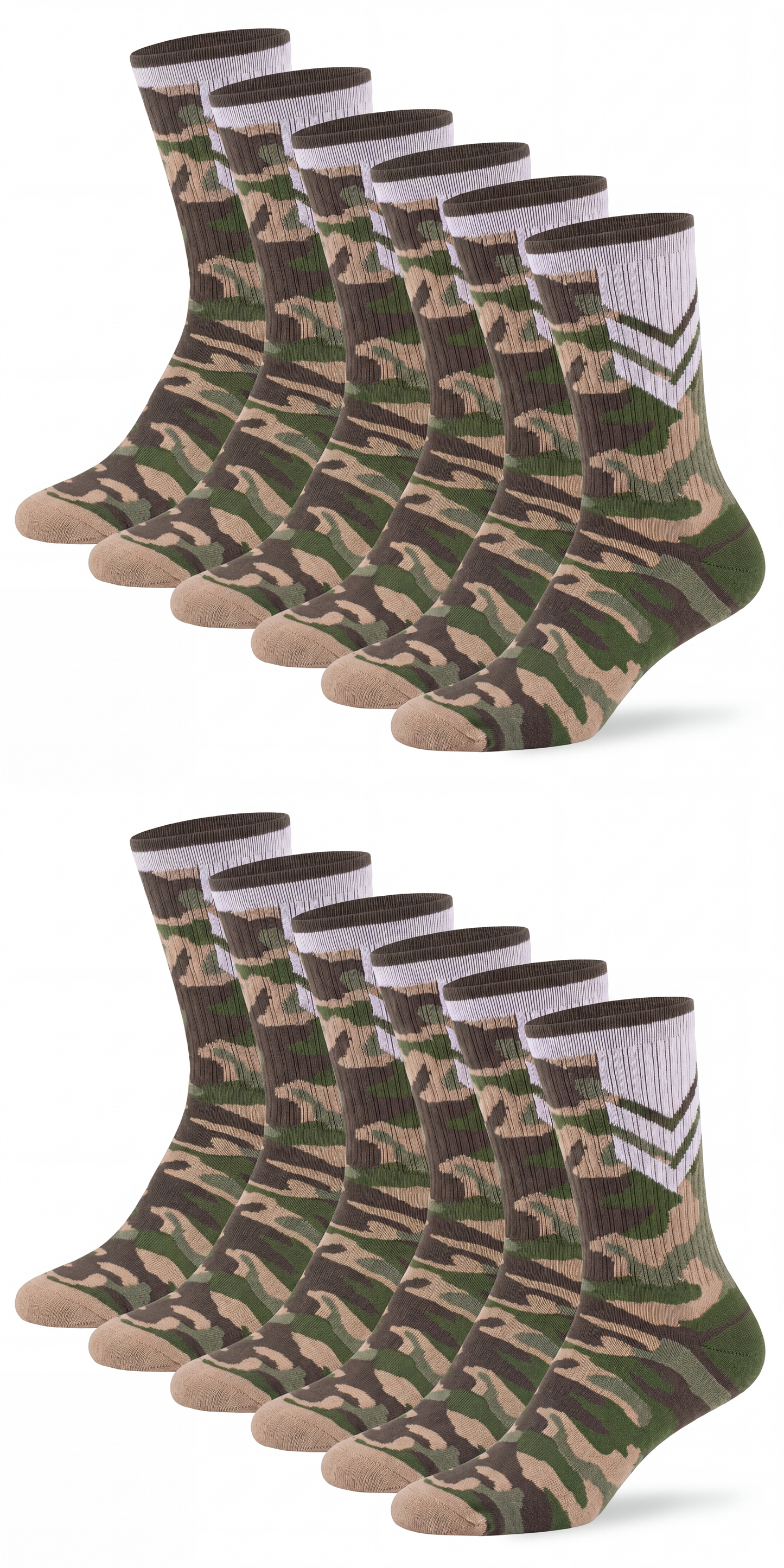 Sportsocke Camouflage Bio-Baumwolle