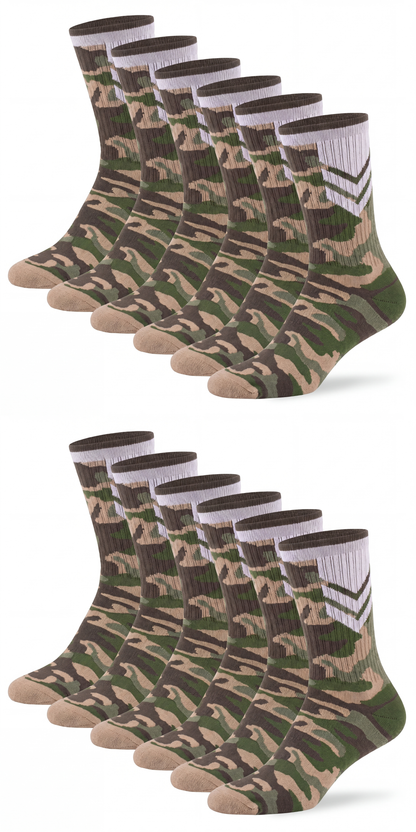 Sportsocke Camouflage Bio-Baumwolle