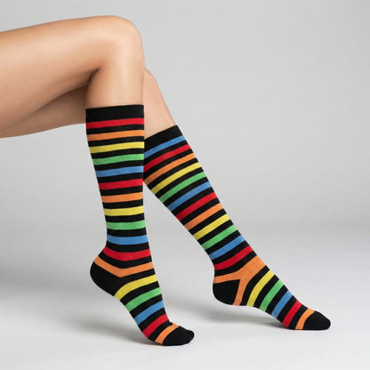 Multicolor Kniestrümpfe Bio Baumwolle