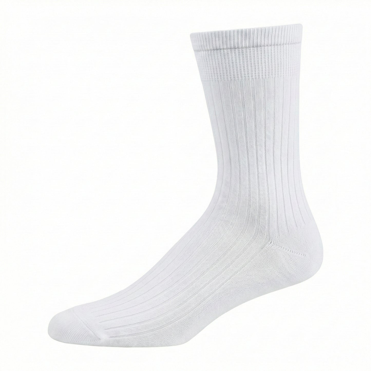 OP-Socken mit Rippe aus Bio Baumwolle Weiss
