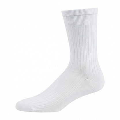 OP-Socken mit Rippe aus Bio Baumwolle Weiss