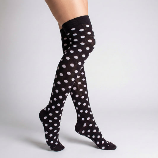 Overknees Punkte Bio Baumwolle