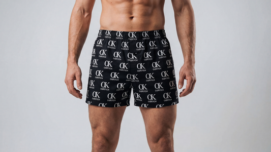 Boxer-Shorts mit oaknox Muster Schwarz/Weiß Baumwolle