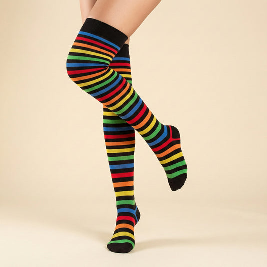 Overknees Multicolor Bio Baumwolle