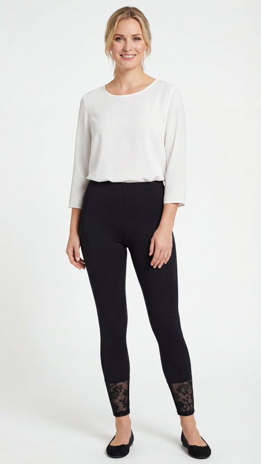 Damen Fashion Feinstrumpf-Legging Flower