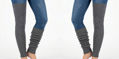 Modische Strickstulpe mit Zopf