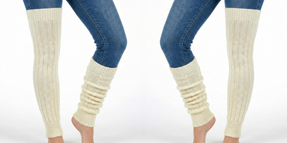 Modische Strickstulpe mit Zopf