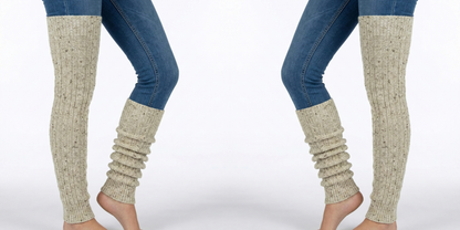 Modische Strickstulpe mit Zopf