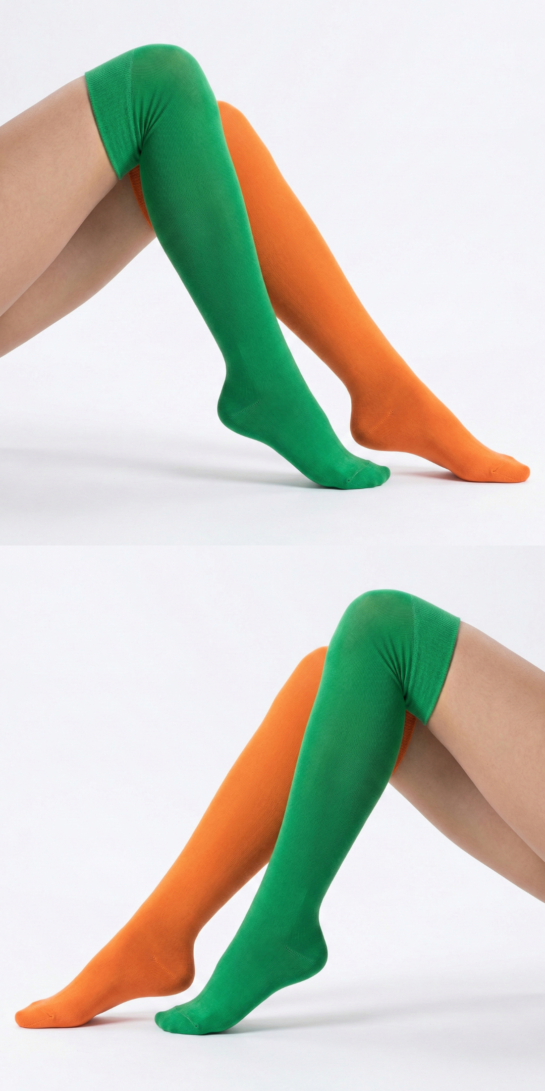 Overknees 2 Colors Bio Baumwolle