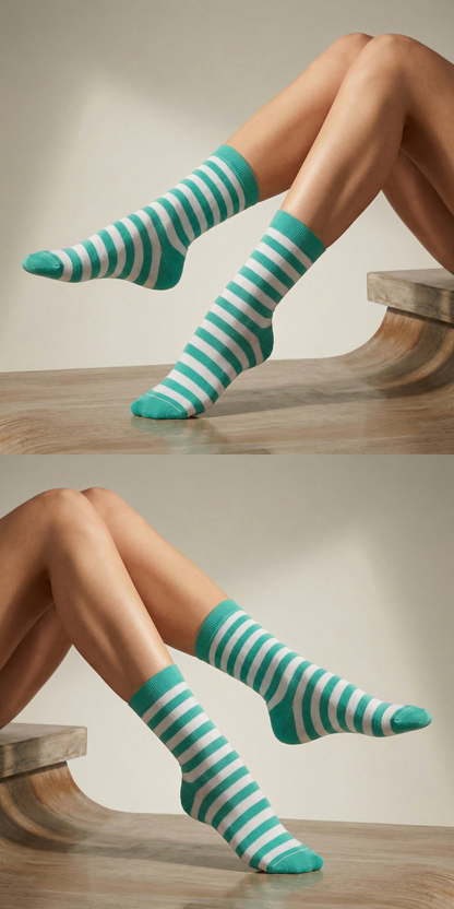 Bunte Ringelsocken 10 Farben Bio Baumwolle