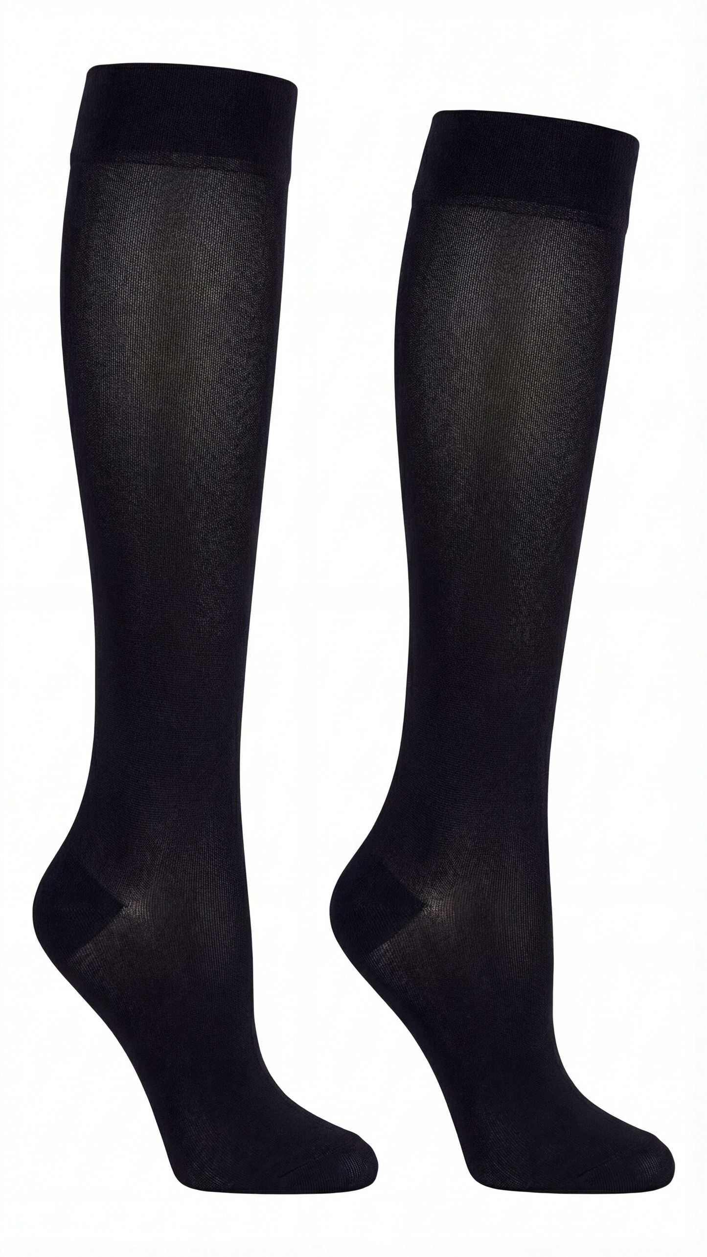 Damen Basic Fein-Kniestrümpfe 2er Pack