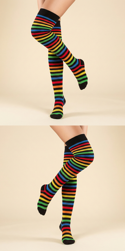 Overknees Multicolor Bio Baumwolle