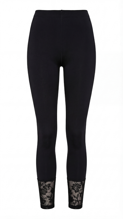 Damen Fashion Feinstrumpf-Legging Flower