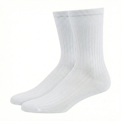 OP-Socken mit Rippe aus Bio Baumwolle Weiss