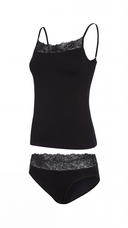 oaknox Damen Wäsche-Set Spitze Baumwolle