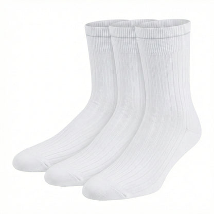 OP-Socken mit Rippe aus Bio Baumwolle Weiss