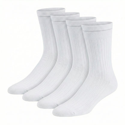 OP-Socken mit Rippe aus Bio Baumwolle Weiss