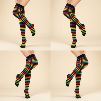Overknees Multicolor Bio Baumwolle
