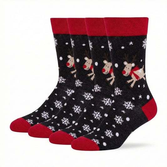 Ugly Christmas Socken "Rentier Snowflake" Bio Baumwolle