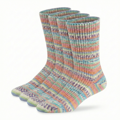 Bunte Handstrick Komfort-Socken
