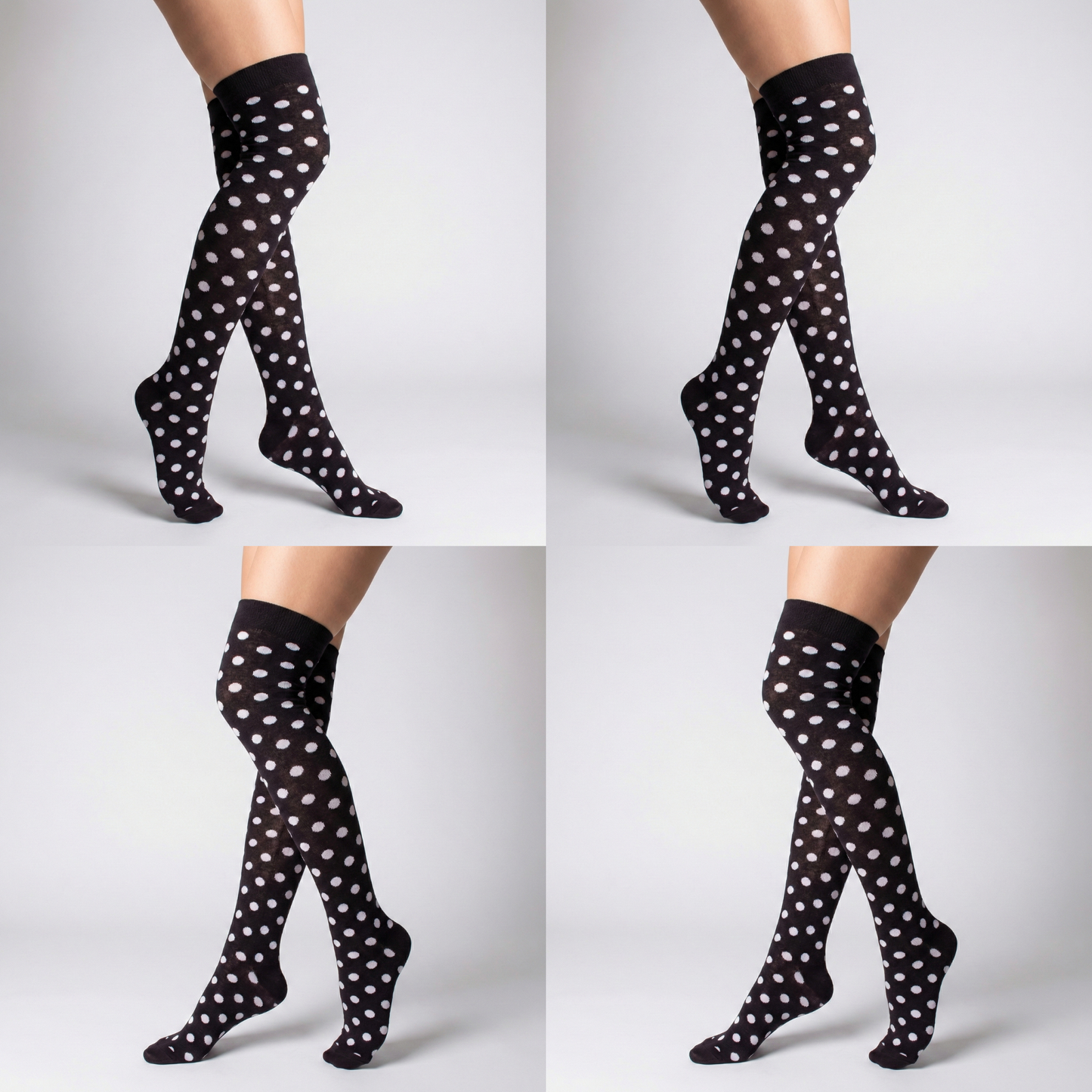 Overknees Punkte Bio Baumwolle