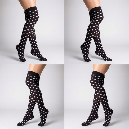 Overknees Punkte Bio Baumwolle