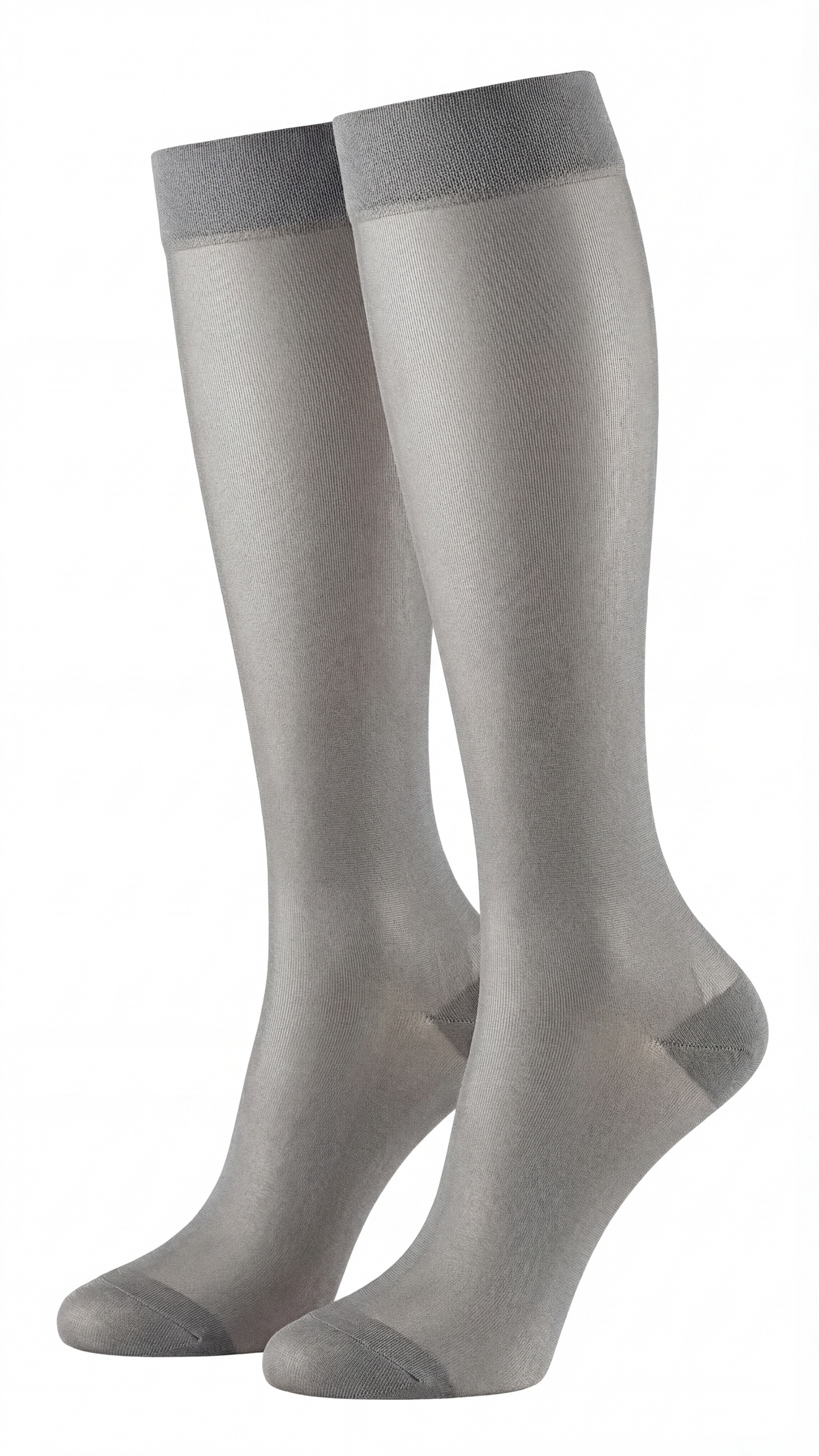 Damen Basic Fein-Kniestrümpfe 2er Pack