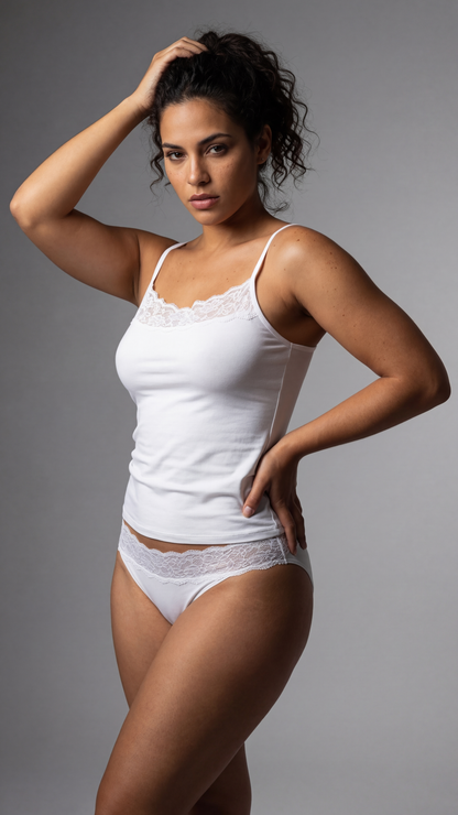 oaknox Damen Wäsche-Set Spitze Baumwolle