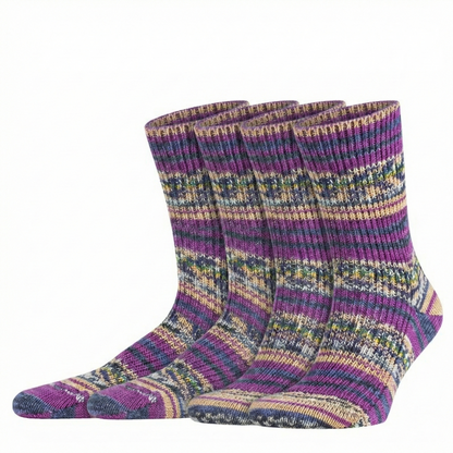 Bunte Handstrick Komfort-Socken