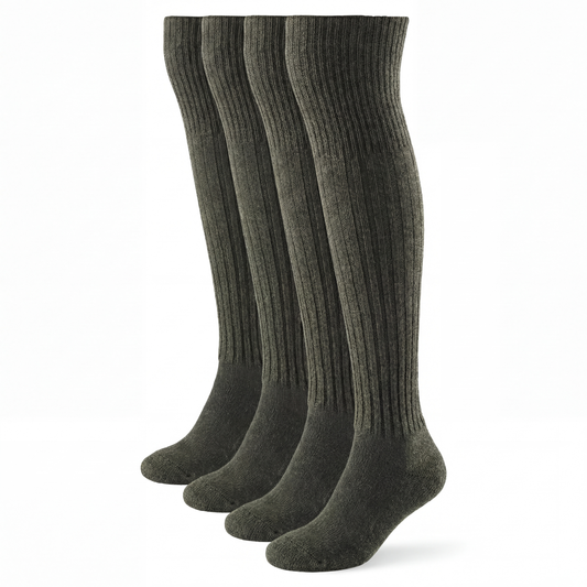 Merino Überkniestrümpfe Plüschsohle