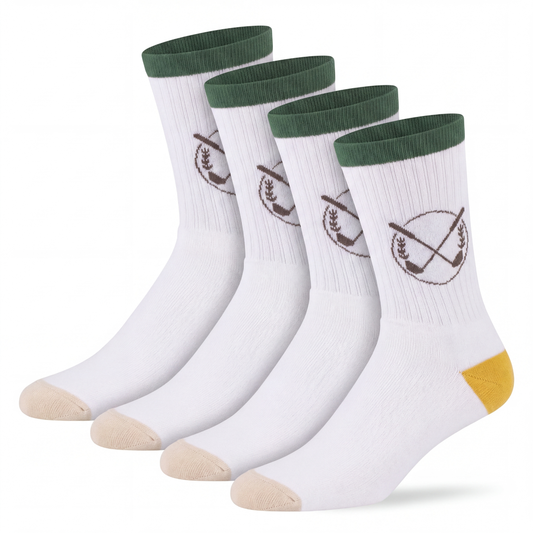 Golf Sportsocke Bio-Baumwolle weiß