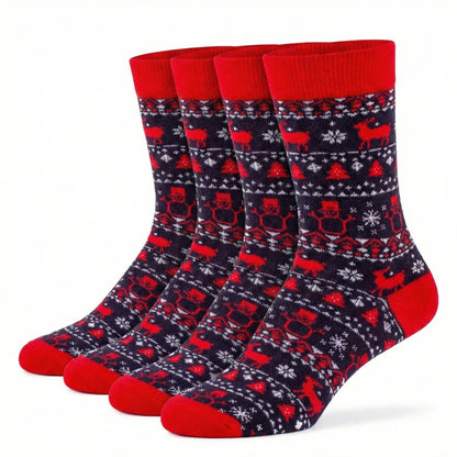 Ugly Christmas Socken "Schneemann & Rentier" Bio Baumwolle
